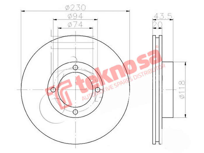 BRAKE DISC - TBD7281-D (OPTIMA)