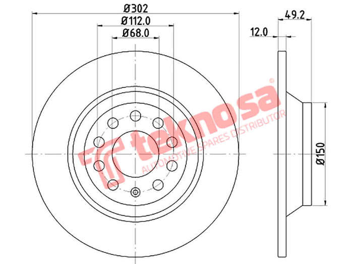 BRAKE DISC - TBD7490-D (OPTIMA)