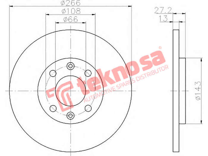 BRAKE DISC - TBD7529-D (OPTIMA)
