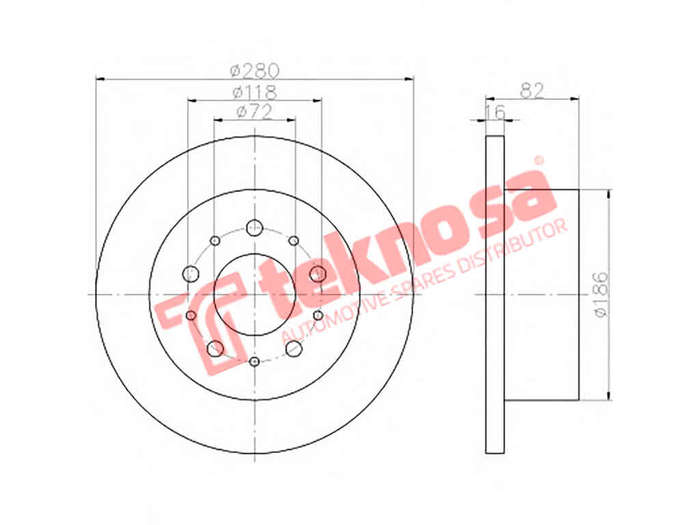 BRAKE DISC - TBD7633-D (OPTIMA)