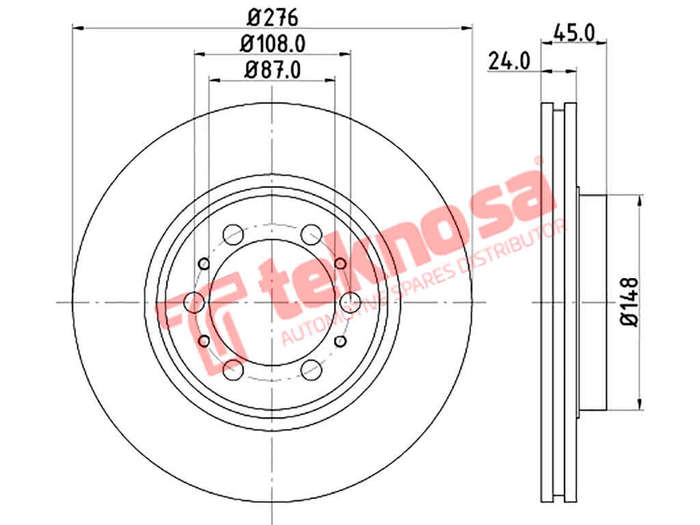 BRAKE DISC - TBD7772-D (OPTIMA)