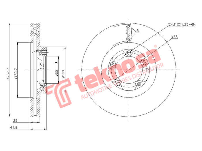 BRAKE DISC - TBD7795-D (OPTIMA)
