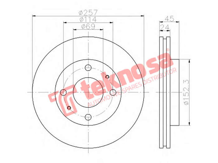 BRAKE DISC - TBD7853-D (OPTIMA)