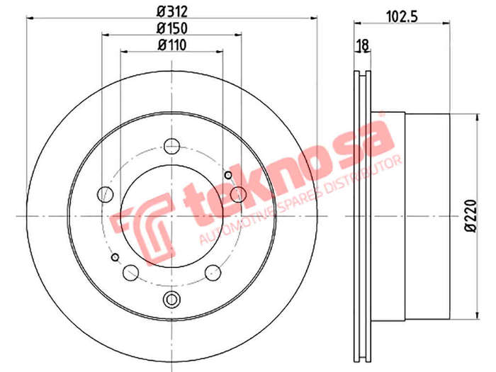 BRAKE DISC - TBD8281-D (OPTIMA)