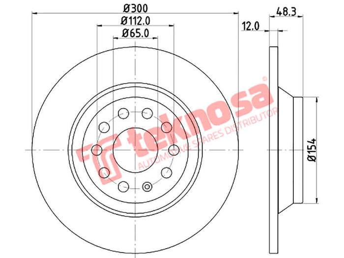 BRAKE DISC - TBD8466-D (OPTIMA)