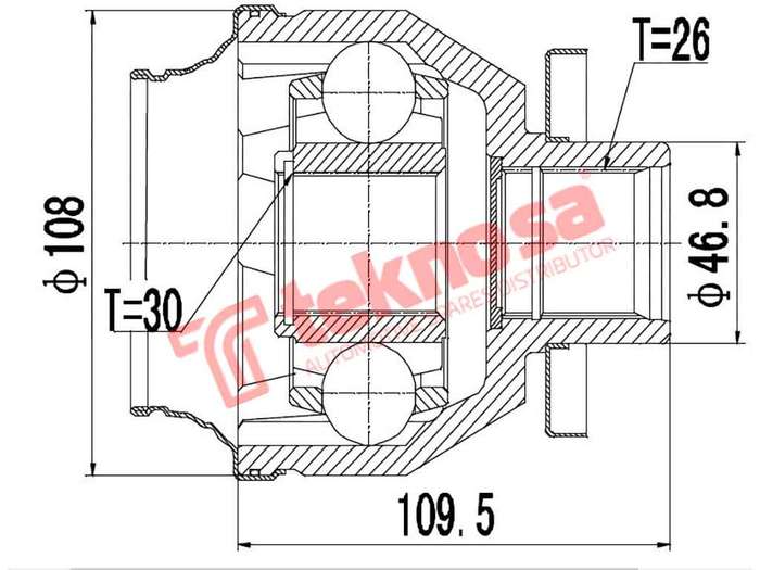 INNER CV JOINT - VW8036 (TEKNOSA)