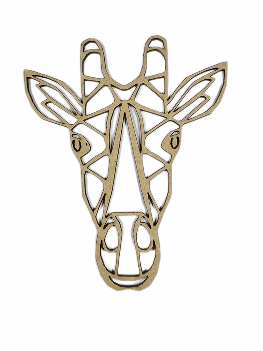 Polygonal African Giraffe Head Wall Art