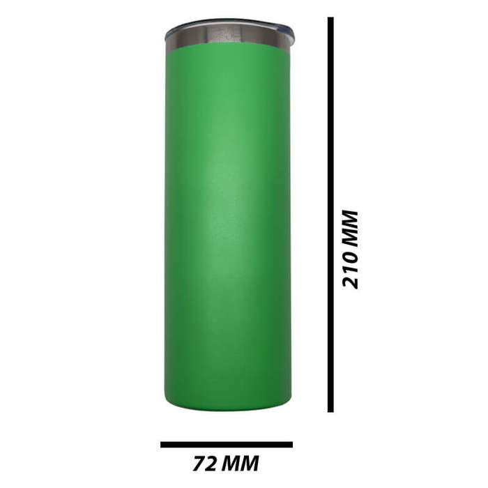 Lime Green Skinny Tumbler 590ml (20oz) Skinny Double Wall Stainless Steel for Corporate Branded o...