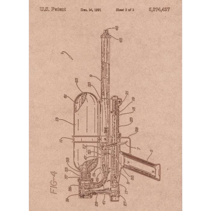 Vintage Patent Sketch Style Super Soaker - Unframed