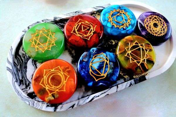 Chakra Stones Set in a Trinket Box