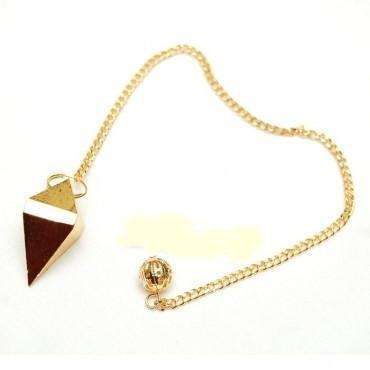 Gold Faceted Metal Pendulum