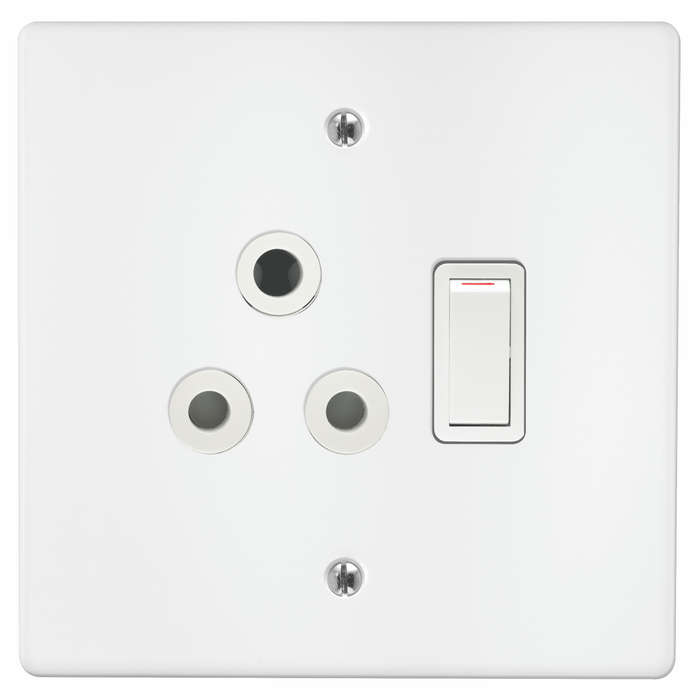 CRABTREE CLASSIC 16A SINGLE SWITCH SOCKET + COVER 4X4