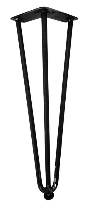 3 Rod 425mm Height/Level Adjustable 12mm Hairpin Leg Each - Raw steel