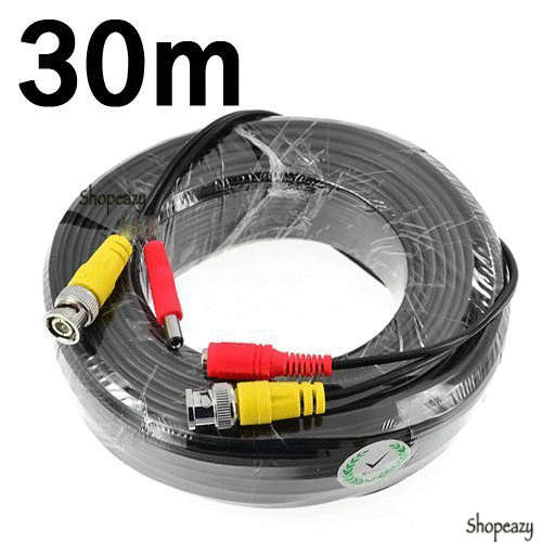 BNC cable 30M Power video Plug and Play Cable for CCTV camera system Security