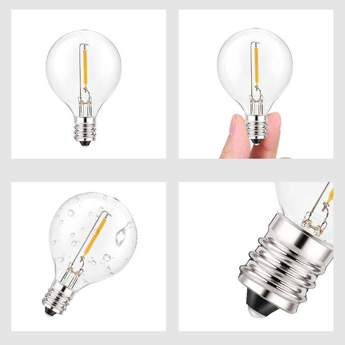 1.5W 12 LED Solar String Bulb Lights  G40