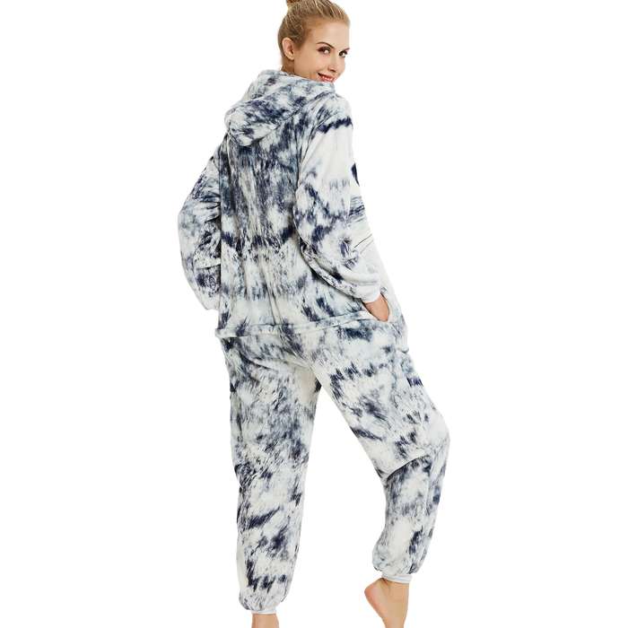 Adults Grey Kitty Print Onesie