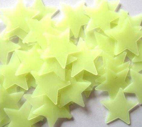 Glow In The Dark Wall Stickers (100) - Yellow, Blue or Multicolour