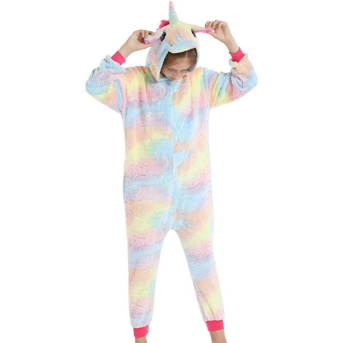 Kids Pastel Patch Glow In The Dark Unicorn Onesie