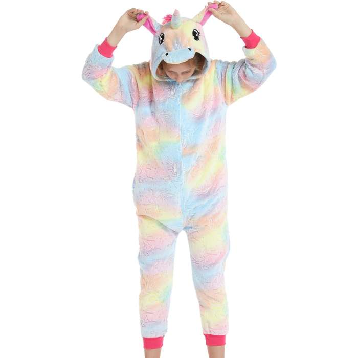 Kids Pastel Patch Glow In The Dark Unicorn Onesie