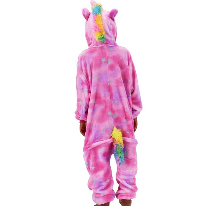 Kids Pink Starry Unicorn Onesie