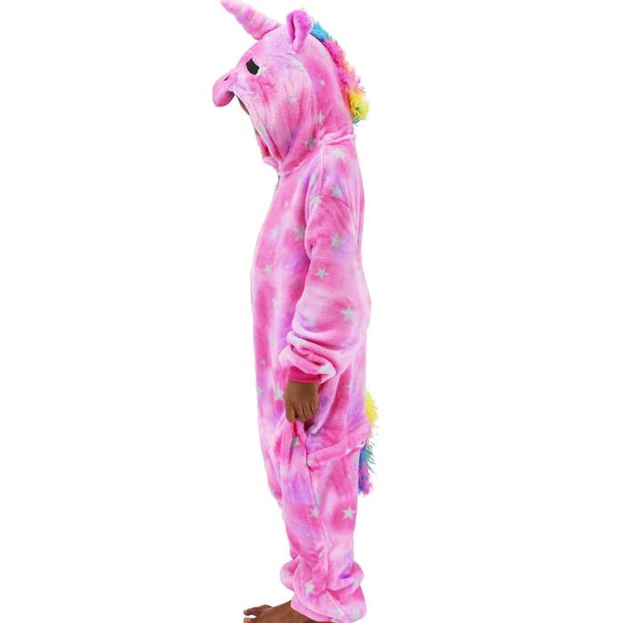 Kids Pink Starry Unicorn Onesie