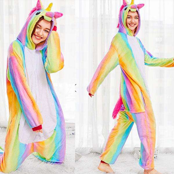 Adults Rainbow Starry Unicorn Onesie
