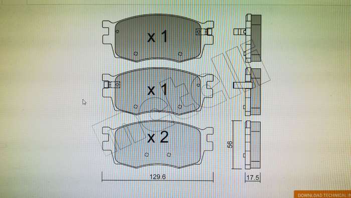 METELLI BRAKE PADS FOR HYUNDAI i20 (front) 2009-2015