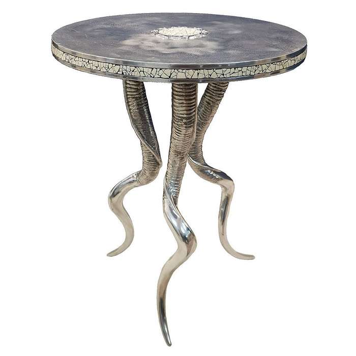 Kudu Horn Side Table - Aluminium