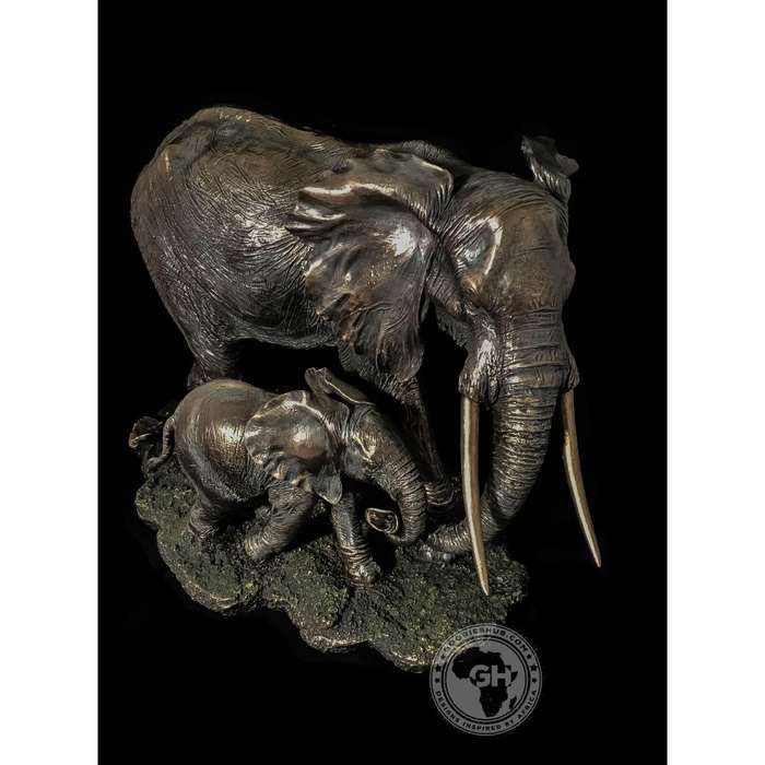 Elephant Bronzed Sculpture - Akilah