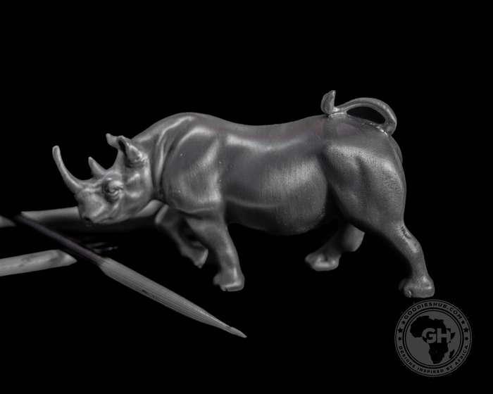 Rhino Pewter Sculpture