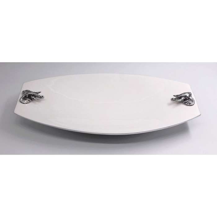 2 Elephant Platter Aliminium with baked enamel - Lamu Aluminium Tableware