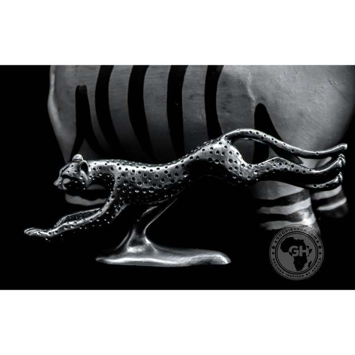 Cheetah Pewter Sculpture