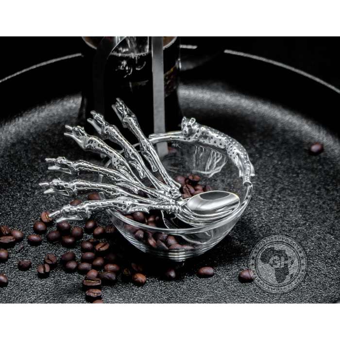 Coffee Spoon Set of 6 - Cheetah Africa Collection - Diana Carmichael