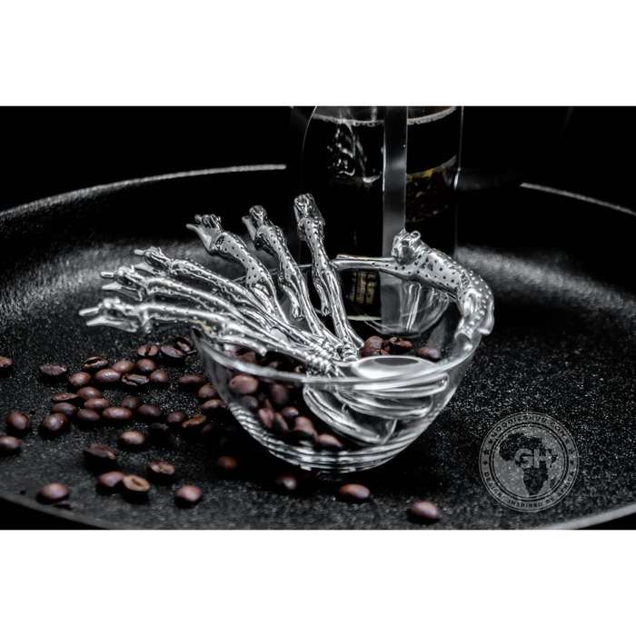 Coffee Spoon Set of 6 - Cheetah Africa Collection - Diana Carmichael