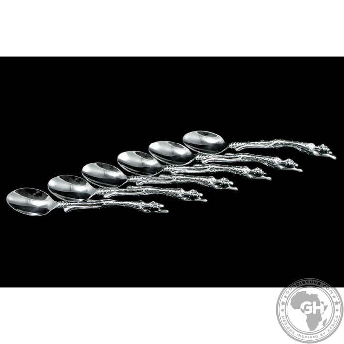 Coffee Spoon Set of 6 - Cheetah Africa Collection - Diana Carmichael