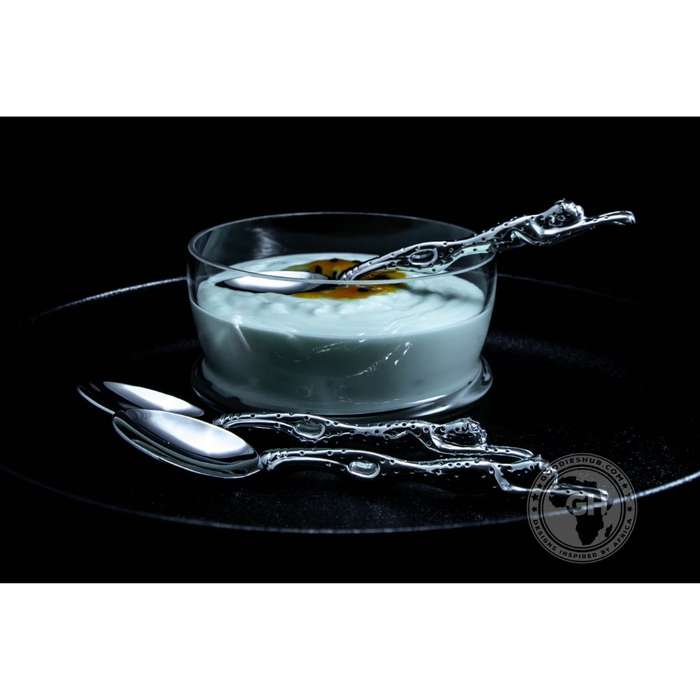 Dessert Spoon Set of 6 - Cheetah Africa Collection - Diana Carmichael