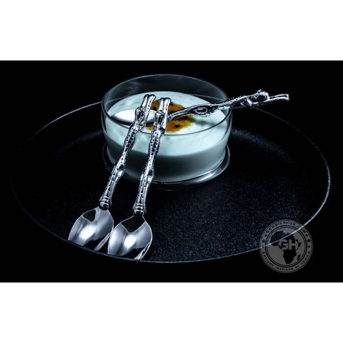 Dessert Spoon Set of 6 - Cheetah Africa Collection - Diana Carmichael