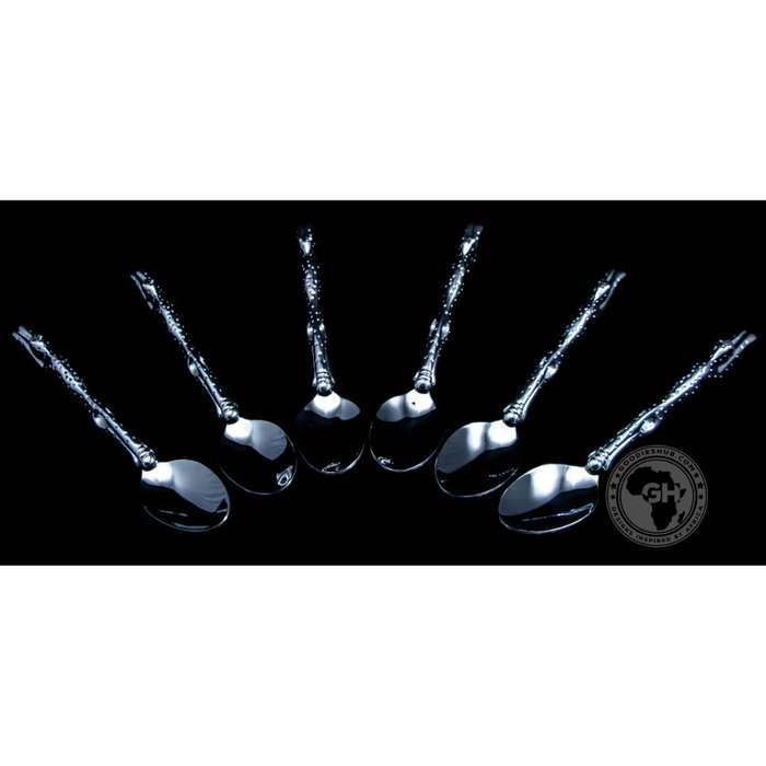 Dessert Spoon Set of 6 - Cheetah Africa Collection - Diana Carmichael