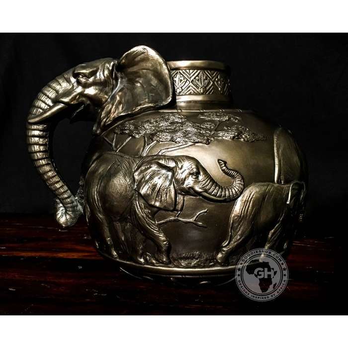 Elephant Vase - Bronze