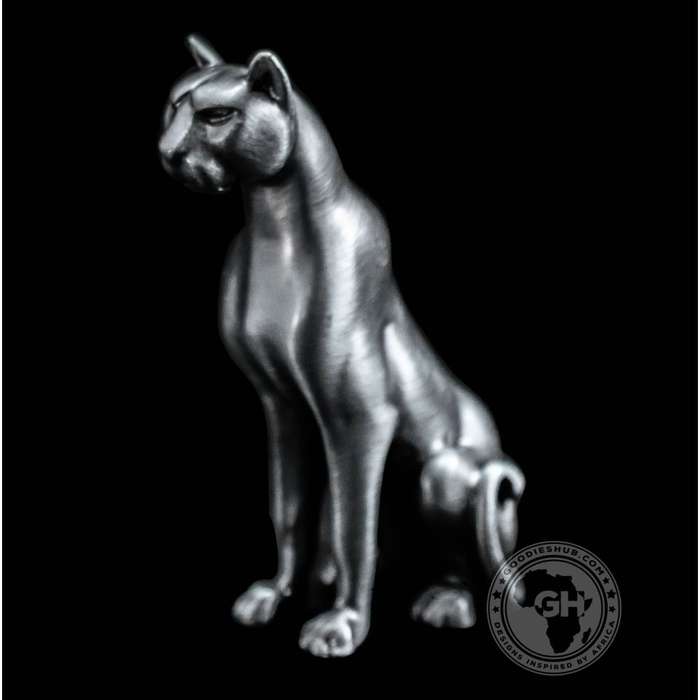 Lioness sitting Pewter Sculpture