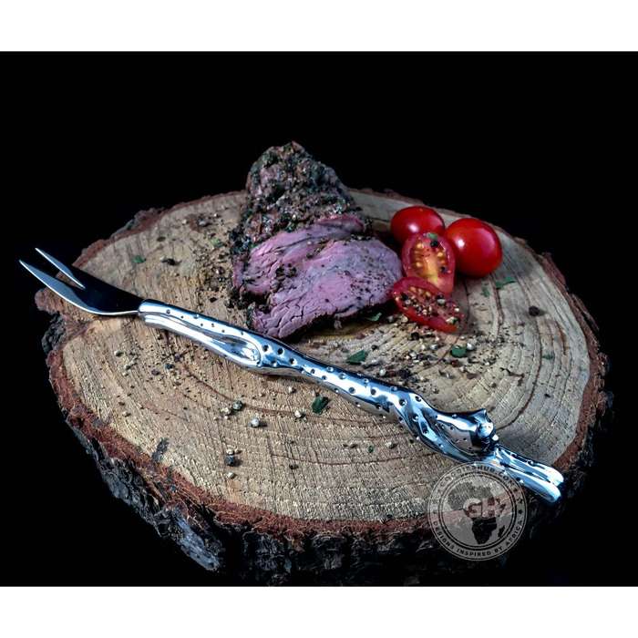 Mini serving Fork (213mm) - Cheetah Africa Collection - Diana Carmichael