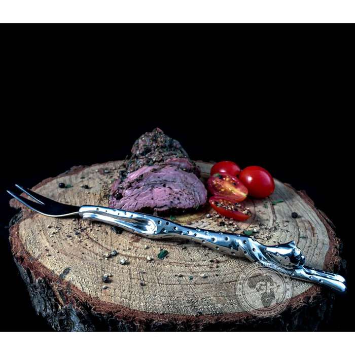 Mini serving Fork (213mm) - Cheetah Africa Collection - Diana Carmichael