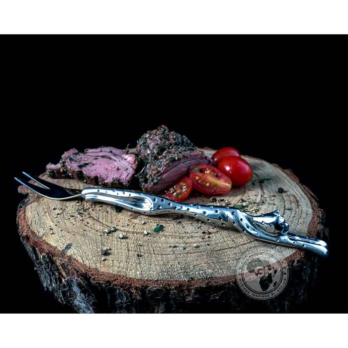 Mini serving Fork (213mm) - Cheetah Africa Collection - Diana Carmichael