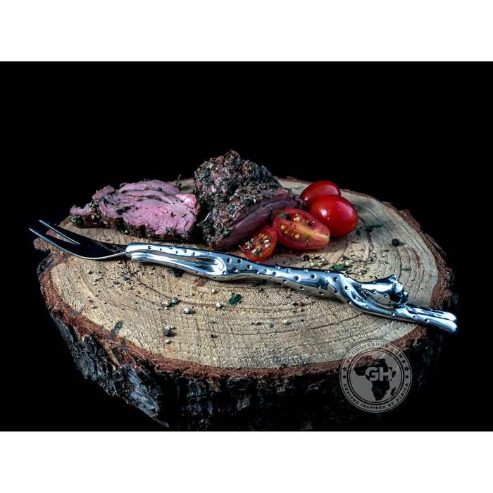 Mini serving Fork (213mm) - Cheetah Africa Collection - Diana Carmichael