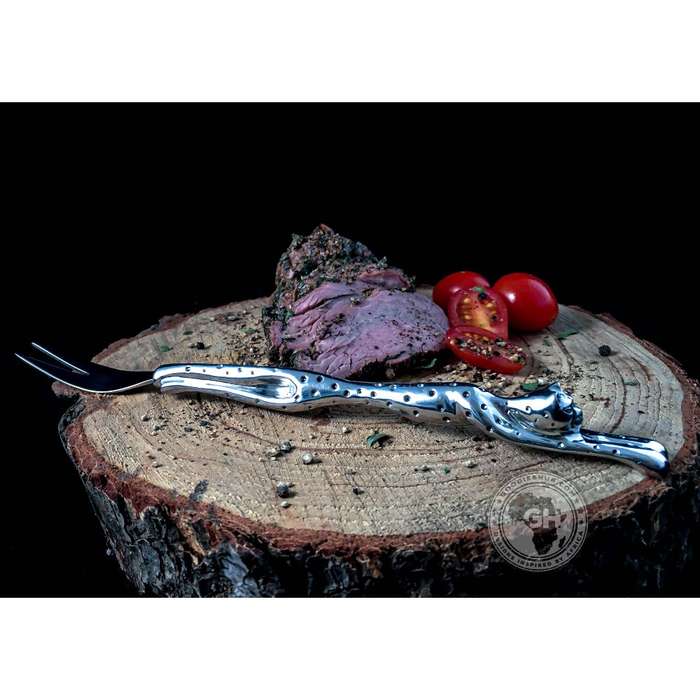 Mini serving Fork (213mm) - Cheetah Africa Collection - Diana Carmichael
