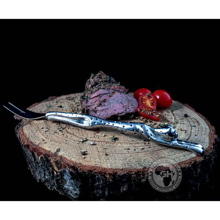 Mini serving Fork (213mm) - Cheetah Africa Collection - Diana Carmichael