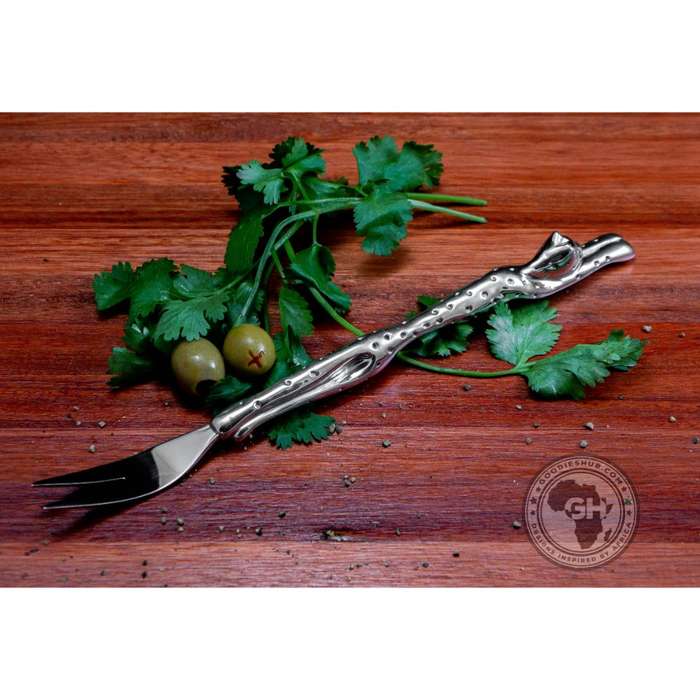 Mini serving Fork (213mm) - Cheetah Africa Collection - Diana Carmichael