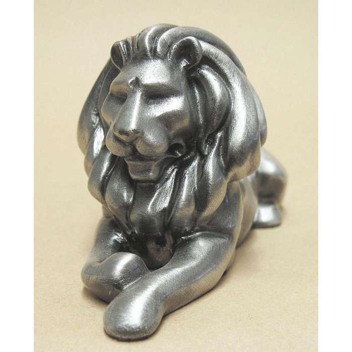 Lion Lying Pewter Sculpture