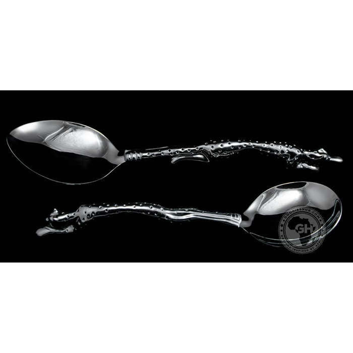 Serving Spoon Medium & Serving Spoon Large Set - Cheetah Africa Collection - Diana Carmichael