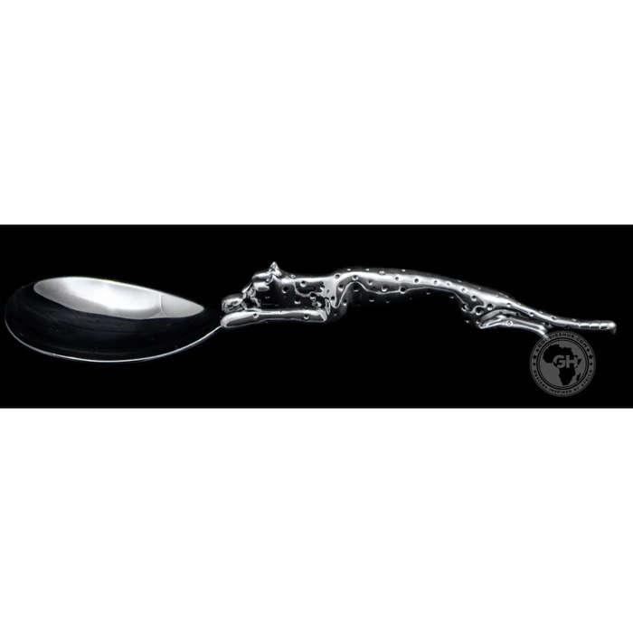 Serving Spoon Small Short (185mm) - Cheetah Africa Collection - Diana Carmichael